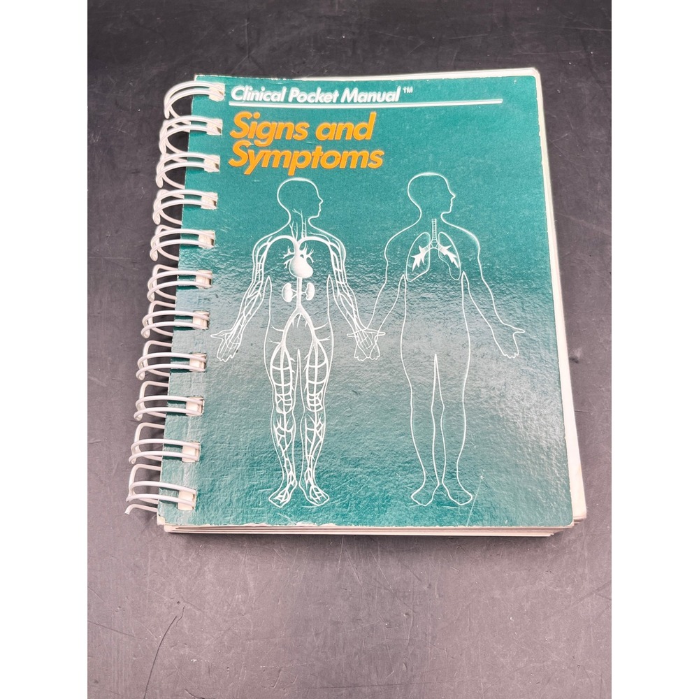 1986 Clinical Pocket Manual Signs Symptoms Nursing Medical Reference Book Spiral